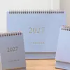 Calendario Planner 2027 Simple y Fresco Calendario de Escritorio con Estampado Dorado Estilo Coreano Cuaderno de Escritorio Creativo