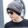 Gorro de invierno cálido para hombre, con protección para los oídos, además de gorro de punto de terciopelo, bufanda gruesa, gorro de lana de otoño e invierno transfronterizo de dos piezas, venta al por mayor