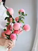 Flores de Pessegueiro Artificiais Flores Artificiais Decoração de Frutas para Casa Arranjo Floral de Mesa Haste Única Fresco e Elegante Estilo Antigo Adereços de Fotografia