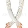 Accesorios para Mujer de los Años 1920 Spandex Satén Flocado Guantes de Charol Accesorios de Disfraz para Fiesta de Baile Transfronteriza en Stock
