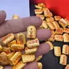 Oro Imitación Dorado Método Antiguo Dorado Color Esmalte Dorado Colgante de Encanto Seguro Encanto Seguro Agujero Pasante Cuerda Trenzada DIY Lanyard para Teléfono Accesorios