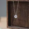 Collar de Cobre con Hebilla Ping An para Mujer Verano ins Diseño de Nicho 2022 Nuevo Colgante de Alto Sentido