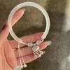 Pulseira Acrílica Tremulante Ping An Lock Pulseira Sino Design Nicho Feminino Meia Pulseira Pulseira de Luxo Leve