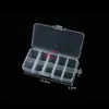Caja de Almacenamiento con Compartimentos Caja de Plástico Transparente Piezas Escritorio Joyería Almacenamiento de Cuentas Caja de Embalaje de Plástico Cubierta con Hebilla Embalaje