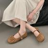 Zapatos Mary Jane de suela plana para mujer al por mayor nuevo verano brisa de noche francesa suave con falda boca poco profunda suela suave zapatos de frijol