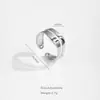 Anillo ajustable abierto anillo liso simple estilo ins coreano diseño de nicho sentido del diseño estilo de lujo ligero de nicho anillo apilable