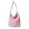 Bolsa Tote Grande de Verão da Moda Fresca para Mulheres 2024 Bolsa Xadrez Nova Bolsa de Ombro de Axila Xadrez