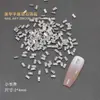 Decorações Brilhantes para Nail Art Mini Zircônia Base Plana Chanfrada Marquise Gota de Água Rombus Pacote Misto de Diamantes para Unhas Rosa Champagne