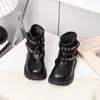 Botas Martin para Niñas 2026 Otoño/Invierno Nuevas Botas Infantiles para Niños Medianos y Grandes Botines para Niñas Botas Pequeñas de Cuero con Suela Gruesa Retro