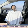 Camiseta de Manga Corta Holgada Oversize con Parches Af de Cuello Redondo para Hombre, Estilo High Street Desestructurado, Top de Verano Estilo Americano de Manga Media