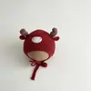 Chapéu de Bebê Qiunan Inverno Novo Super Fofo Chapéu com Proteção para Orelhas de Bebê Mais Algodão Quente Chapéu de Tricô Pulôver Moderno