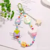 Nuevo Colgante de Llavero Acrílico con Recubrimiento de Color de Doble Cara con Forma de M Cadena de Perlas Estilo Dopamina Accesorios para Funda de Auriculares