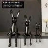 Decoração de Ornamento de Coelho Sentado para Gabinete de TV, Luxo Leve de Alta Qualidade para Sala de Estar, Gabinete de Vinho, Decoração de Mesa para Casa, Acessório de Nicho de Alta Qualidade