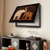 2026 Nuevo Modelo Caja de Medidor Eléctrico Pintura Decorativa Elefante Retro Cubierta de Caja de Distribución de Energía Pintura Colgante Caja de Energía Caja de Interruptor Principal Arte de Pared