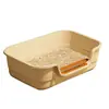 Arenero para Gatitos Grande de Tapa Abierta con Lados Altos, Anti-Salpicaduras, Ensanchado, Inodoro para Perros, Caja de Arena para Gatos