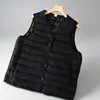 518 Colete Feminino Leve de Algodão para Outono e Inverno, Colete Interno de Linha Reta, Estilo Curto, Roupa Íntima, Ajustado ao Corpo, Protetor de Costas Quente