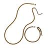 Pulsera de Cadena Cubana Europea y Americana para Hombre y Mujer Pulsera Gruesa Personalidad Transfronteriza Hip-hop Pulsera Collar Juego de Dos Piezas