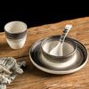 Decoração de mesa de hotel em estilo japonês, conjunto de quatro peças, tigela, prato, terno, restaurante, panela quente, restaurante, comercial, talheres para uma pessoa