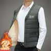 Chaleco de hombre con forro polar de venta caliente transfronterizo abrigo de cuello alto chaleco de talla grande chaleco casual engrosado