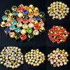 Pedras de Strass de Vidro Cristal para Costura à Mão, Pedras de Strass com Borda Decorativa Anti-Risco, Botões, Abotoaduras, Materiais de Acessórios para DIY de Vestido de Casamento, 36 Peças