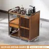 Mesa de Chá Móvel, Mesa de Chá Pequena, Carrinho de Chá Doméstico Simples para Varanda com Rodas, Mesa de Café Kung Fu, Armário de Chá, Chaleira Elétrica Totalmente Automática