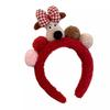 Bonita diadema de felpa roja de Corea del Sur para mujer, diadema de ala ancha de alta gama, joyería, tocado antideslizante, venta al por mayor