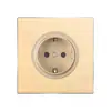 Enchufe de interruptor europeo de oro para comercio exterior Tipo 86 16A enchufe alemán de estándar europeo panel de pared empotrado de calibre europeo
