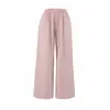 Calça pantalona de verão nova, estilo preguiçoso, cintura elástica com cordão, estampa de bolinhas, drapeado, perna larga, solta, modelagem que afina, casual, perna reta, calça comprida