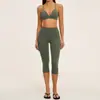 Conjunto de Yoga Nuevo Transfronterizo para Mujer Holgado Casual Levantamiento de Cadera Ropa de Fitness Secado Rápido Deportivo Manga Media Ropa Deportiva 8793