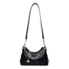Bolso Bandolera para Mujer de Nuevo Estilo Transfronterizo, Moderno, Sencillo y de Alta Gama, Bolso de Hombro Versátil, Bolso Baguette de Color Contrastante