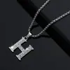 Moda Europea y Americana Elegante Hip-Hop Collar con Colgante Forma de 26 Letras Inglesas, Adecuado para Hombres y Mujeres para Usar y Regalar