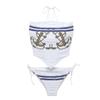 Traje de baño de fábrica marinero de dos piezas con abertura pequeña para pecho fino bikini hueco traje de baño para mujer Jinluoqi