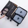 Conjunto de Sete Peças Bolsa de Armazenamento de Viagem Tecido Oxford Organizador de Roupa Íntima Conjunto Bolsa de Armazenamento para Mala de Viagem Saco de Embalagem
