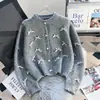 Nuevo abrigo tipo suéter para mujer con un lazo, con un diseño de cárdigan de punto chic y elegante, perfecto para otoño y un estilo único y discreto