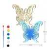 Kit de Pintura Manual DIY en Stock: Colgante de Mariposa de Madera con Láser para Niños Manualidad Decorativa Creativa con Graffiti