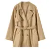 Inno Abrigo Impermeable de Estilo Británico con Ceñidor en la Cintura para Mujer Tallas Grandes 2026 Otoño Elegante Chaqueta Coreana para Viajes 335318
