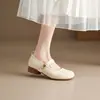 Nuevos zapatos de mujer estilo chino de punta redonda, poco profundos, retro, versátiles para combinar con faldas, zapatos Mary Jane franceses populares para verano y otoño 2026