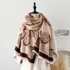 Cachecol oval de jacquard de rayon para mulheres, outono e inverno, respirável, xale macio, artístico, fresco, lenço decorativo para pescoço, multicolor
