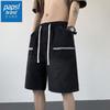 Comercio Exterior Azul Americano Ropa de Trabajo Pantalones Cortos de Mezclilla para Hombre Verano Nuevo Delgados Sueltos Tendencia Marca Streetwear Lavados Pantalones de Cinco Puntos