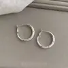 Perfeito para rostos redondos e quadrados~ Brincos de argola com bolinhas escovadas estilo coreano inspired by ins para mulheres, luxo leve com toque de alta qualidade, brincos únicos e bonitos