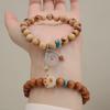 Pulsera Nueva de Tuya Natural China Sándalo Bodhi Garra de Gato Pulsera Colgante Calcedonia Joyería