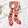 Lenço de seda pequeno longo faixa de cabelo lenço de fita Coreia do Sul primavera e outono cinto versátil lenço decoração de pescoço protetor solar fino feminino