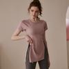 Ropa de Yoga de Alta Gama para Mujer, Camisetas Deportivas de Verano Delgadas de Manga Corta, Tops Holgados Largos con Cordón para Fitness