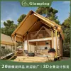 Casa de Madera Triangular al Aire Libre Homestay Hotel Tienda de Campaña, Tienda de Lujo, Sitio Popular de Camping Recreativo, Tienda con Loft de Doble Capa