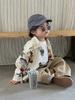 Camisa Graffiti Estampado Completo para Niño 2024 Nuevo Estilo Coreano Primavera y Otoño Nueva Camisa Guapa Chaqueta Casual para Niños