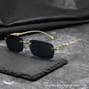 Óculos de Sol Decorativos de Guepardo, Óculos de Sol Modernos Sem Aro, Proteção Solar, Proteção UV, Óculos de Sol Retro de Metal, Óculos de Armação Pequena