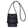 Bolso de Mano Hueco para Mujer, Nuevo Estilo Verano 2026, Mini Bolso Cruzado de Hombro Casual de Cuero Suave para Teléfono, Transfronterizo