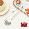 Cuchara mezcladora de café de alto valor, tenedor de postre, tenedor de frutas de dibujos animados creativos, juego de caja de regalo transfronterizo, vajilla de Navidad 316