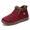 Zapatos de Algodón Invierno Nuevo Pareja Botas de Nieve Forradas de Pelo Grueso Botas de Algodón Poliuretano Cálido Casual Zapatos para Caminar