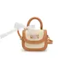 Bolsas para Niños 2025 Nuevo Bolso de Mano de Verano Moda Patrón de Paja Costura Diagonal Informal de Moda Bolso Cruzado para Niñas